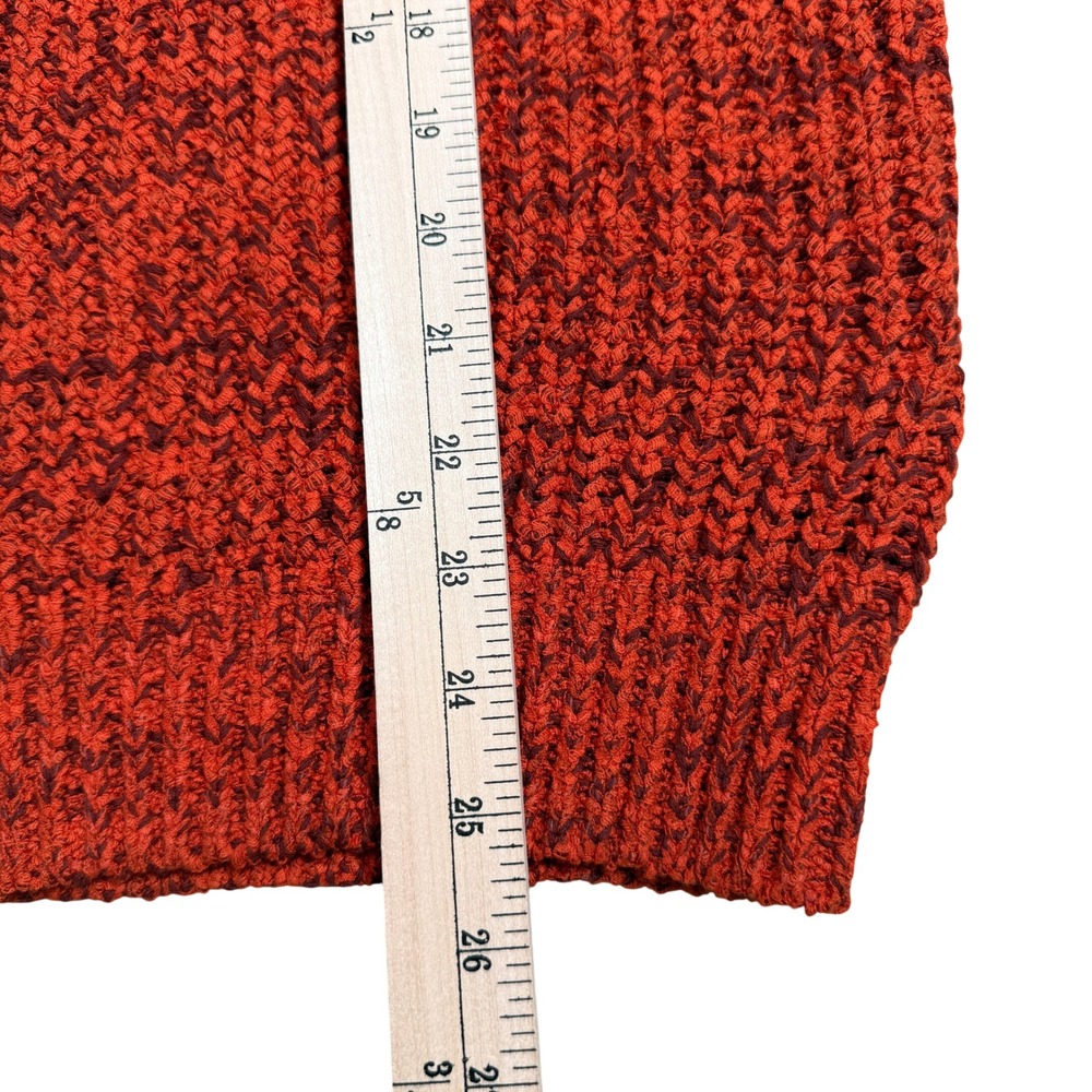 Proenza Schouler White‎ Label Orange Mixed Yarn Chunky Crew Neck Knit Sweater S - Picture 7 of 7